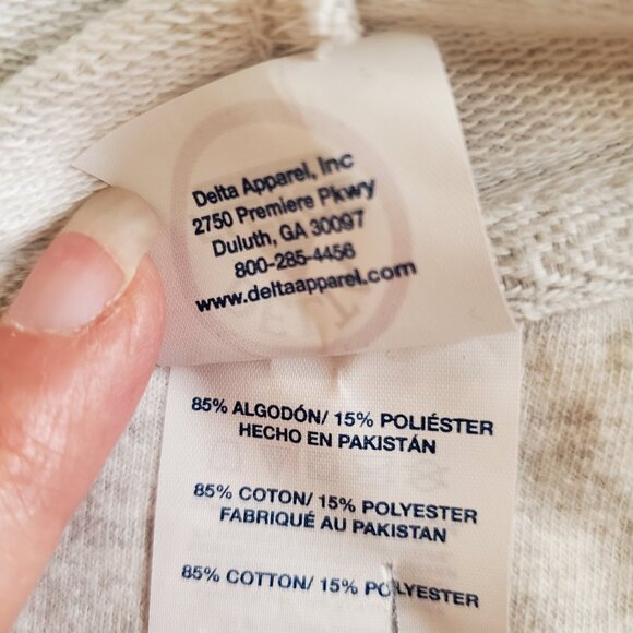 DELTA FLEECE for Citizen Maine SZ XL Men's Hello Sailor Graphic Sweatshirt Gray - Picture 6 of 8